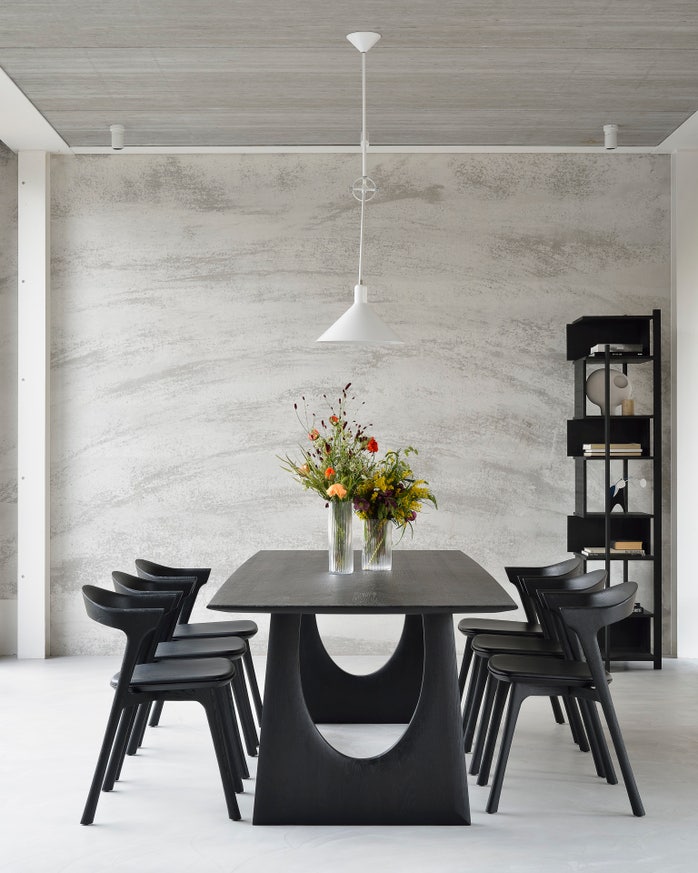Table à manger GEOMETRIC, 250 x 100 x 76 cm, Chêne teinté noir – Image 2