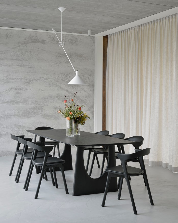 Table à manger GEOMETRIC, 250 x 100 x 76 cm, Chêne teinté noir – Image 3