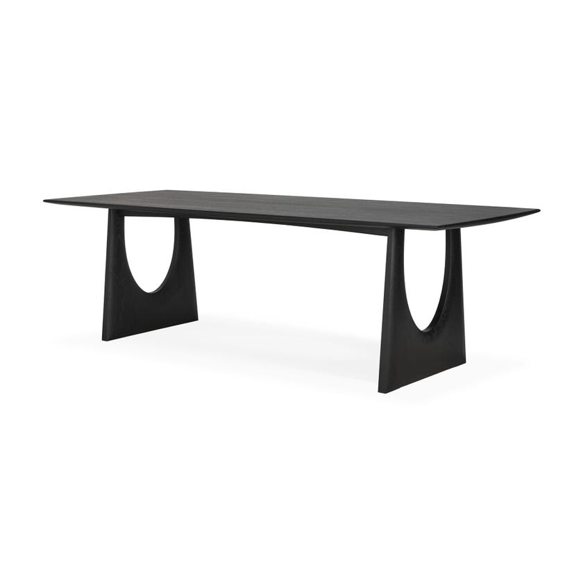 Table à manger GEOMETRIC, 250 x 100 x 76 cm, Chêne teinté noir