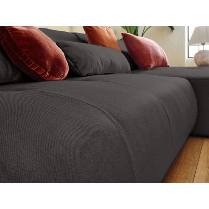 Onyx - Canapé modulable 7 places angle droit en tissu gris foncé – Image 5