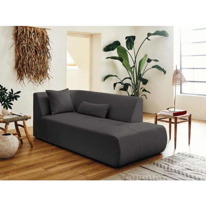 Onyx - Canapé modulable 7 places angle droit en tissu gris foncé – Image 8