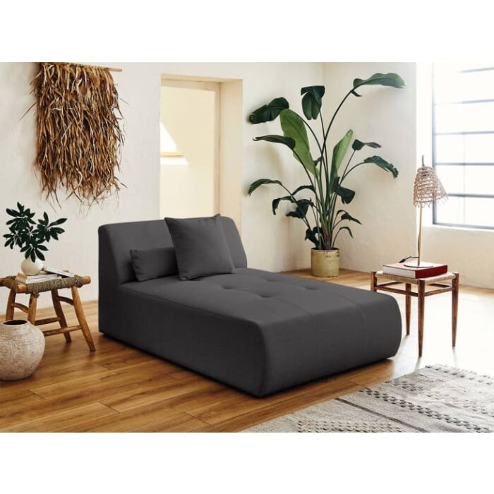 Onyx - Canapé modulable 7 places angle droit en tissu gris foncé – Image 9