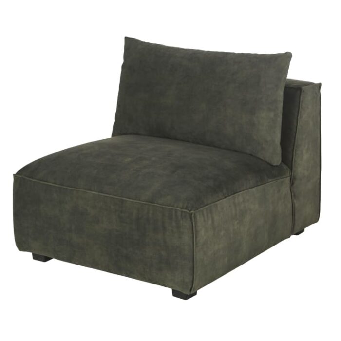 Barack - Green marbled velvet modular sofa chair – Image 3