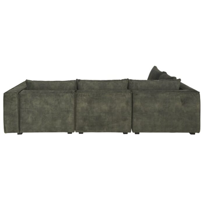 Barack - Green marbled velvet modular sofa chair – Image 9