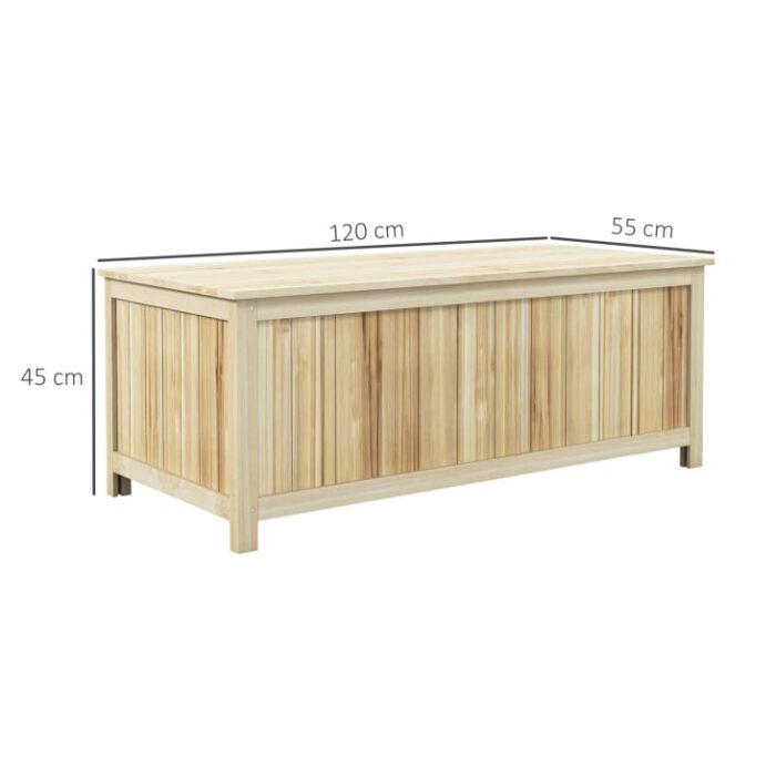 Outsunny - Coffre de rangement extérieur 172L - dim. 120L x 55l x 45H cm - bois – Image 4