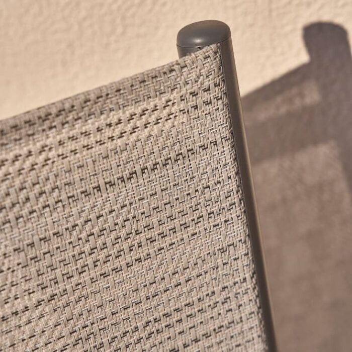 Isili - Fauteuil à dîner de jardin en aluminium gris anthracite – Image 10
