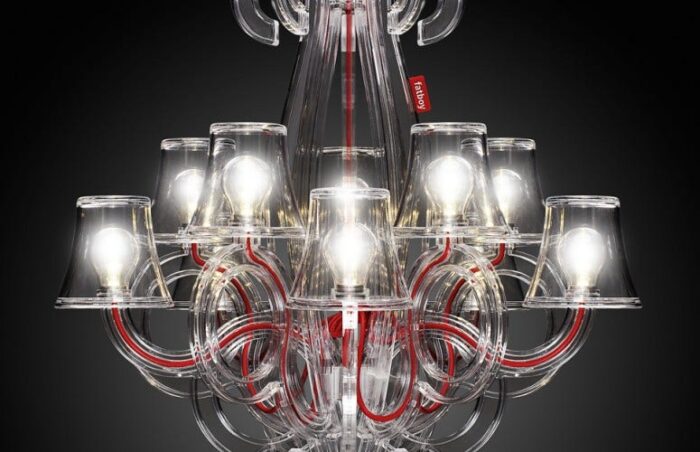 Lustre ROCKCOCO 12.0, Transparent et rouge – Image 2