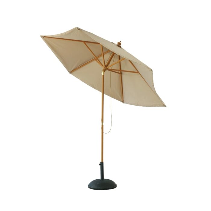 Palma - Parasol inclinable 3x3m en aluminium toile taupe