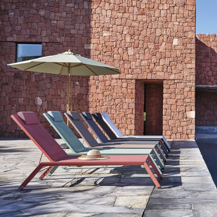 Palma - Parasol inclinable 3x3m en aluminium toile taupe – Image 3