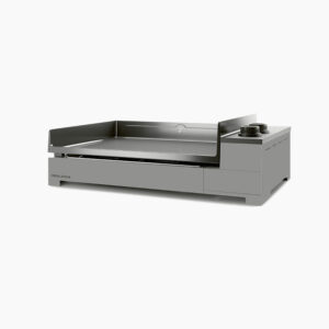 Plancha Premium Électrique 60 cm Acier noir et gris clair