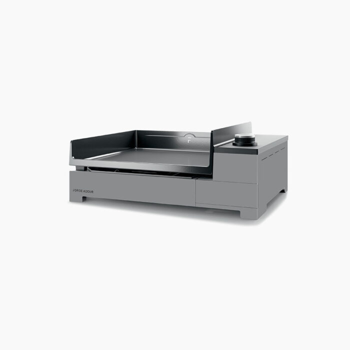 Plancha Premium Électrique 45 cm Acier noir et gris clair