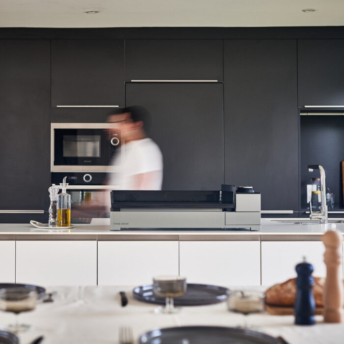 Plancha Premium Électrique 60 cm Acier noir et gris clair – Image 5