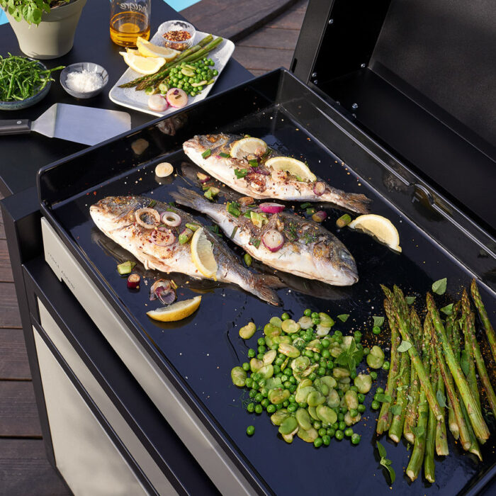 Plancha Premium Gaz 60 cm Acier noir et gris – Image 2