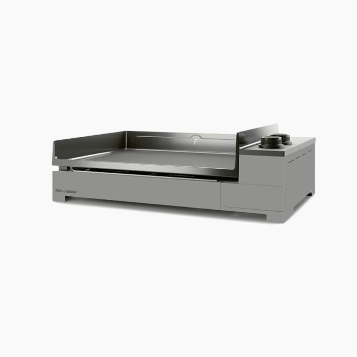 Plancha Premium Gaz 60 cm Acier noir et gris