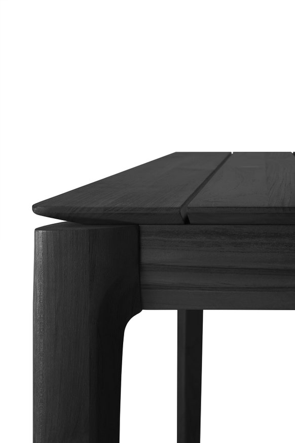 Table d'extérieur en teck BOK Teck noir, 162 x 80 x H.76 cm – Image 3