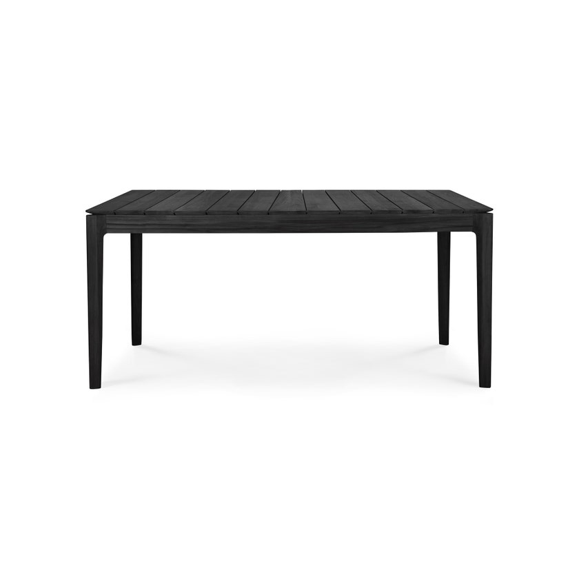 Table d'extérieur en teck BOK Teck noir, 162 x 80 x H.76 cm – Image 2
