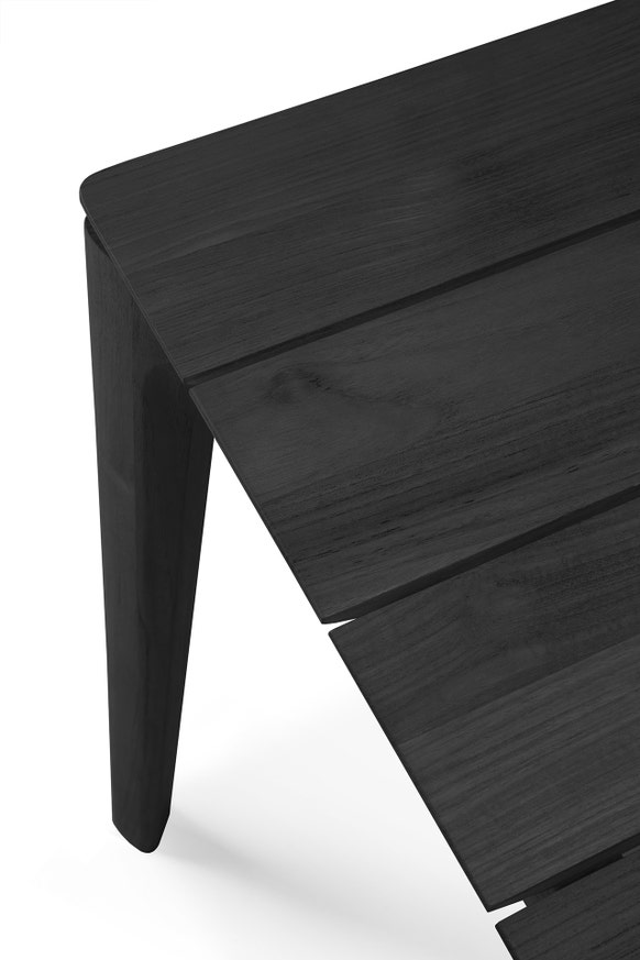 Table d'extérieur en teck BOK Teck noir, 162 x 80 x H.76 cm – Image 4