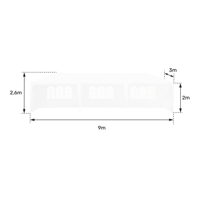 Alizé - Tente de réception 3 × 9m blanche – Image 5